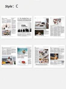 2Pcs English Newspaper Photography Props Fashion Clothing Home Decor Food Photography Background Props Flower Wrapping Paper Atmosphere Decoration Gifts Birthday Graduation