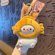 Plush Cat House Keychain,Adorable Doll Pendant Bag Charm Keyring Accessory,Plush Keychain,Keychain Plush,Plush - Multicolor - View 7