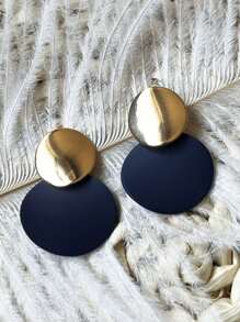 Fashion Geometric Earrings, Lightweight Luxury Style Rubber Painted Ear Studs, Multi-Color Earrings For Women - Wafer - View 13