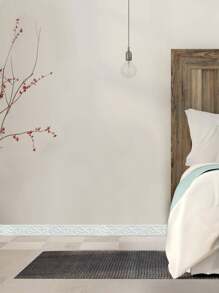 1件装3D立体自粘踢脚线 - 欧式风格，通用防水易安装家居装饰墙饰条，适用于房间翻新和DIY | 2026年情人节和新年装饰 | 复活节和圣诞节的完美节日家居装修礼物 - 白色 - 查看 9