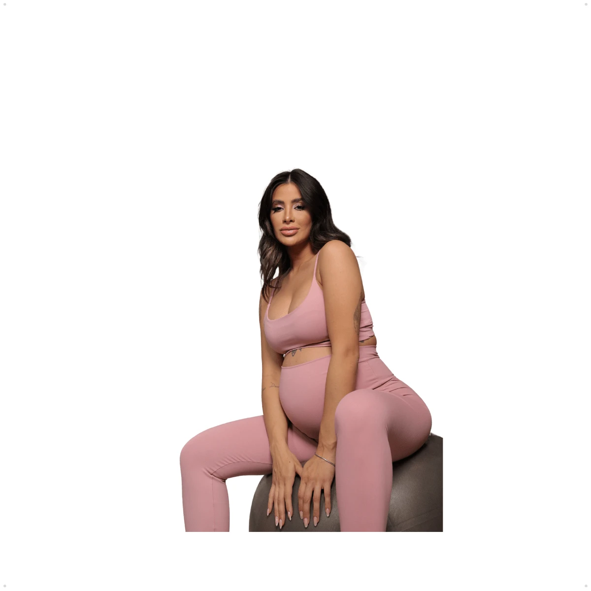 Fitness Top For Pregnant Women With Thin Straps For The Gym - 淺粉色 - 查看 1