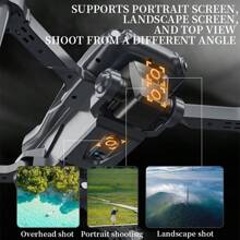 Drones With 4K Dual 3 Camera WIFI FPV RC Drone Foldable Intelligent Avoidance FPV Quadcopter With 3 Batteries 20 Min Flight Time, Brushless Motor, One Click Take Off, One Click Landing, 360 Degree Rolling Forward And Backward, Left And Right Flying, Turning, Headless Mode (With Camera Added Functions: Gesture Photography, Video Recording, Music, Big Head Stickers, Voice Operation, Emergency Stop, Trajectory Flying, Gravity Sensing) Navy Blue