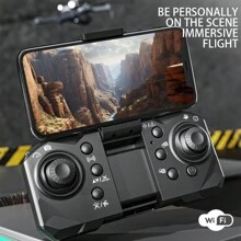 Drones With 4K Dual 3 Camera WIFI FPV RC Drone Foldable Intelligent Avoidance FPV Quadcopter With 3 Batteries 20 Min Flight Time, Brushless Motor, One Click Take Off, One Click Landing, 360 Degree Rolling Forward And Backward, Left And Right Flying, Turning, Headless Mode (With Camera Added Functions: Gesture Photography, Video Recording, Music, Big Head Stickers, Voice Operation, Emergency Stop, Trajectory Flying, Gravity Sensing) Navy Blue