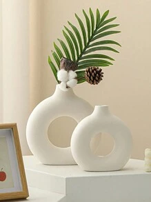 1pc PP Solid Color Vase, Suitable For Home Decor, Artificial Flowers, Table Decor, Living Room Display, Impact Resistant, Long-Lasting, Tulips Flower Arrangement, Home Decor Center, Decorations, Unbreakable, Fade-Resistant, Suitable For Home, Bedroom, Kitchen, Balcony, Wedding, Party, Holiday, Mother, Gift, Rama Al-Adha Room Decor Flower Vase Glass Vase - Multicolor - View 6
