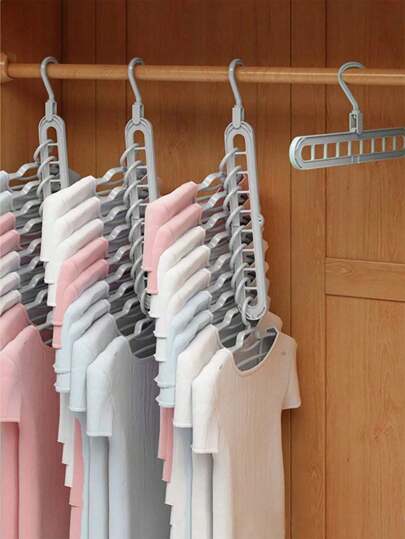 9-Hole Rotating Clothes Hanger, Suitable For Wardrobe, Clothing Storage, Stackable, Foldable, Multi-Functional, Suitable For Home And Dorm Decoration, Holiday Decoration, Room Decoration, Home Decor, Bedroom Decor, Can Hang Dresses, Pants, Shoes, Jeans, Boots, Skirts, Etc., Spring Minimalist Style, Summer Tops