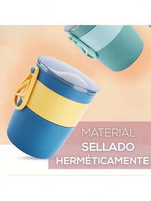 Lonchera Vaso Taza Térmica Fiambrera Acero Inoxidable 450ml Contenedor de Aislamiento - Verde - Ver 9