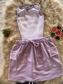 Conjunto Sofia, a escolha perfeita para quem busca unir moda e elegância em um só look! - Lavanda - Visão 1