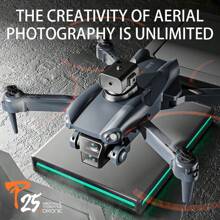 Drones With 4K Dual 3 Camera WIFI FPV RC Drone Foldable Intelligent Avoidance FPV Quadcopter With 3 Batteries 20 Min Flight Time, Brushless Motor, One Click Take Off, One Click Landing, 360 Degree Rolling Forward And Backward, Left And Right Flying, Turning, Headless Mode (With Camera Added Functions: Gesture Photography, Video Recording, Music, Big Head Stickers, Voice Operation, Emergency Stop, Trajectory Flying, Gravity Sensing) Navy Blue