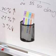 4 chiếc giá đỡ bút hình bán nguyệt hút từ tính, phụ kiện tủ lưu trữ, thích hợp cho giá đỡ bút từ tính trong tủ lạnh gia đình, bảng vệ sinh trường học và văn phòng - Nhiều màu - Xem 8