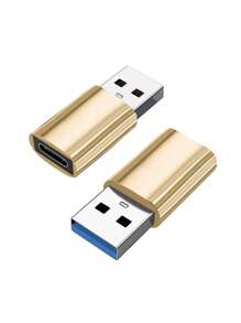 1 pieza Convertidor de USB a Tipo-C, adecuado para convertir interfaces Tipo-C a interfaces USB en dispositivos móviles y de computadora - Negro - Ver 16