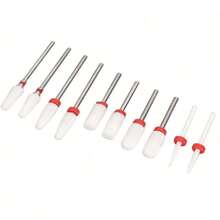 Bộ mũi khoan móng bằng gốm "Precision", vừa vặn 3/32" - Dụng cụ làm móng acrylic & gel chuyên nghiệp kèm giũa xoay, bộ dụng cụ làm móng chân và tẩy tế bào chết bằng điện Nail Tech Supplies Dụng cụ làm móng acrylic - Nhiều màu - Xem 6