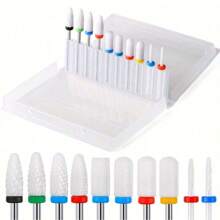 Bộ mũi khoan móng bằng gốm "Precision", vừa vặn 3/32" - Dụng cụ làm móng acrylic & gel chuyên nghiệp kèm giũa xoay, bộ dụng cụ làm móng chân và tẩy tế bào chết bằng điện Nail Tech Supplies Dụng cụ làm móng acrylic - Nhiều màu - Xem 2