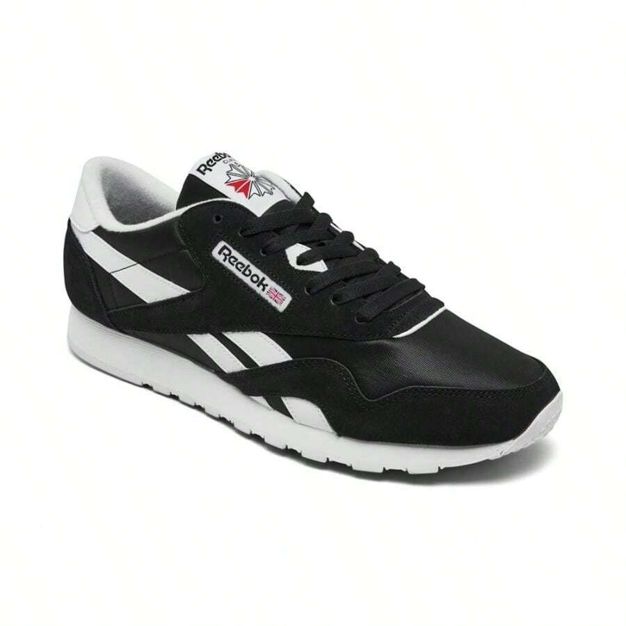 Reebok | Tenis casuales de nylon clásicos para hombre de Finish Line - blanco y negro - Ver 1