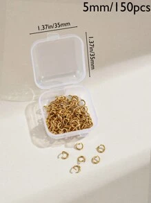 25~200 chiếc Vòng nhảy hở bằng thép không gỉ chất lượng cao - Vàng-Bạc, Bền, Không gây dị ứng, 5 kích cỡ (4mm, 5mm, 6mm, 8mm, 10mm) Dùng để làm đồ trang sức và sửa chữa đồ trang sức DIY khác nhau - Nhẫn nhảy tự làm bằng thép không gỉ - Xem 5