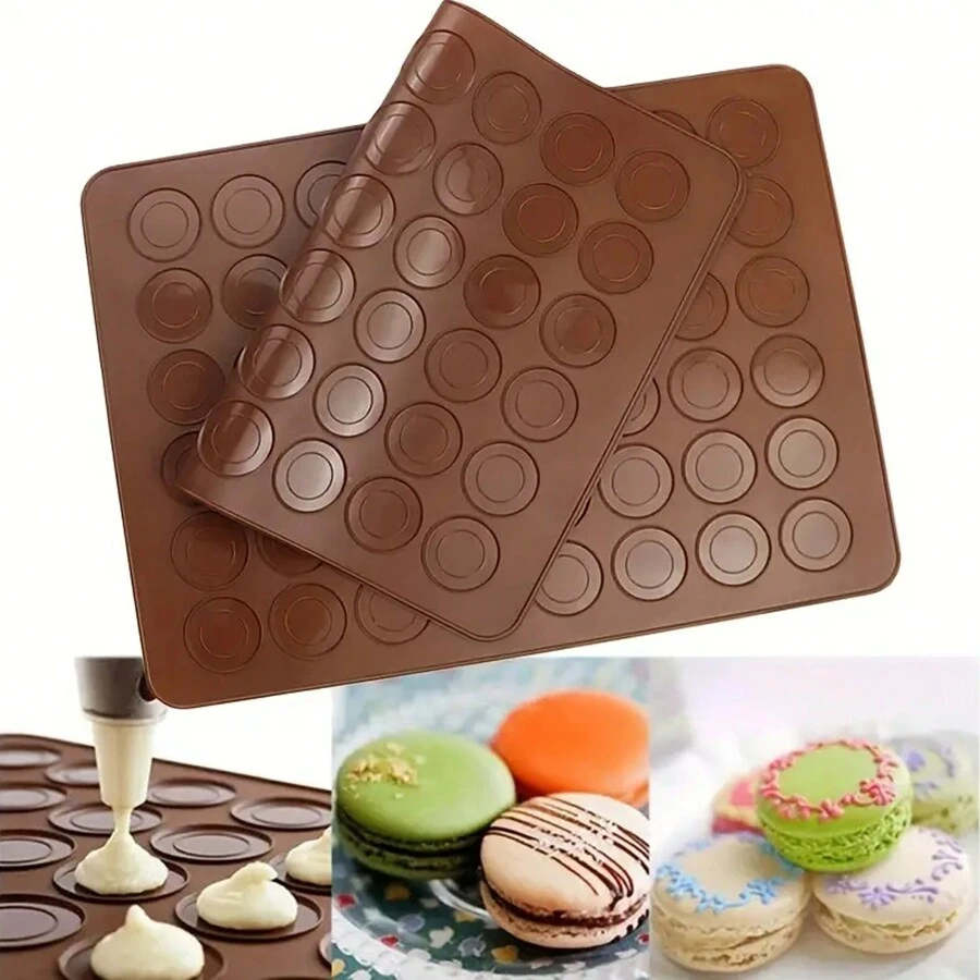 Kompletny zestaw do robienia makaroników weselnych - 30/48-komorowa silikonowa mata nieprzywierająca, foremki na czekoladki, blacha do równomiernego pieczenia, precyzyjny garnek do wyciskania dla idealnych rezultatów. 30/48-komorowa silikonowa mata do pieczenia makaroników w piekarniku - nieprzywierająca, odporna na wysoką temperaturę, łatwa do wyjęcia, przyjazna dla majsterkowiczów - idealna do restauracji, food trucków, piekarni i domowych wypieków Sprzęt kuchenny Akcesoria Gadżety Narzędzia Boże Narodzenie Przybory kuchenne Gotowanie Boże Narodzenie - Wielokolorowe - Zobacz 1