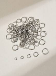 25~200 chiếc Vòng nhảy hở bằng thép không gỉ chất lượng cao - Vàng-Bạc, Bền, Không gây dị ứng, 5 kích cỡ (4mm, 5mm, 6mm, 8mm, 10mm) Dùng để làm đồ trang sức và sửa chữa đồ trang sức DIY khác nhau - Nhẫn nhảy tự làm bằng thép không gỉ - Xem 2