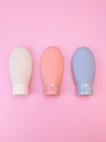 Travel Bottle Set For Toiletries Travel Size Container Set 3 Packs Portable Leakproof Refillable Squeeze Cosmetics Airplane Essentials Shampoo Conditioner Body Lotion Shower Gel, 60ml. - Multicolor - View 2