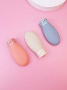 Travel Bottle Set For Toiletries Travel Size Container Set 3 Packs Portable Leakproof Refillable Squeeze Cosmetics Airplane Essentials Shampoo Conditioner Body Lotion Shower Gel, 60ml. - Multicolor - View 1