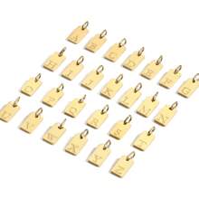 Minimalist Letter Square Necklace, Stainless Steel Gold Plated Box Chain, Delicate Initial Pendant Suitable For Daily Wear Women