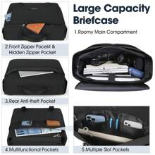 Messenger Bag For Men Messenger Bag 15.6 Inch Water Resistant Laptop Bag Casual Satchel Bags For Men Large College Computer Bag Office Work Briefcase Fashion Crossbody Shoulder Handbag