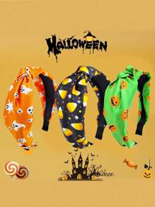 Boho Fluorescent Fabric Knot Design Headband For Women, Korean Style Sweet Hair Accessory Pink Accessories