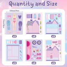 Bộ 36 miếng dán mặt công chúa màu tím, cảnh phim hoạt hình dễ thương Cosmo Lady giấy dán đồ chơi nhà chơi trò chơi trang điểm cho bé gái quà tặng cho sinh nhật, kỷ niệm, thời gian gia đình, tụ họp bạn bè, giải thưởng lễ kỷ niệm, phần thưởng hoạt động, đồ trang trí cho sổ tay, túi xách, khung ảnh, tủ lạnh, văn phòng phẩm - Nhiều màu - Xem 2