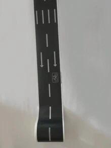 1 Cuộn Băng Keo Đường Bộ, Đường Sắt Và Giấy Hoạt Hình Tự Làm, Băng Keo Đường Sắt Và Đường Cao Tốc, Miếng Dán Cong Cho Xe Hơi Và Tàu Hỏa - màu đen - Xem 10