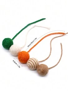 猫咪爱好者和猫妈妈爱玩玩具球 剑麻球 内置铃铛 猫咪爱好者和猫妈妈爱玩球 耐咬球 耐刮绳 自娱自乐 猫咪爱好者和猫妈妈爱玩小狗互动 猫咪爱好者和猫妈妈爱玩玩具 可悬挂