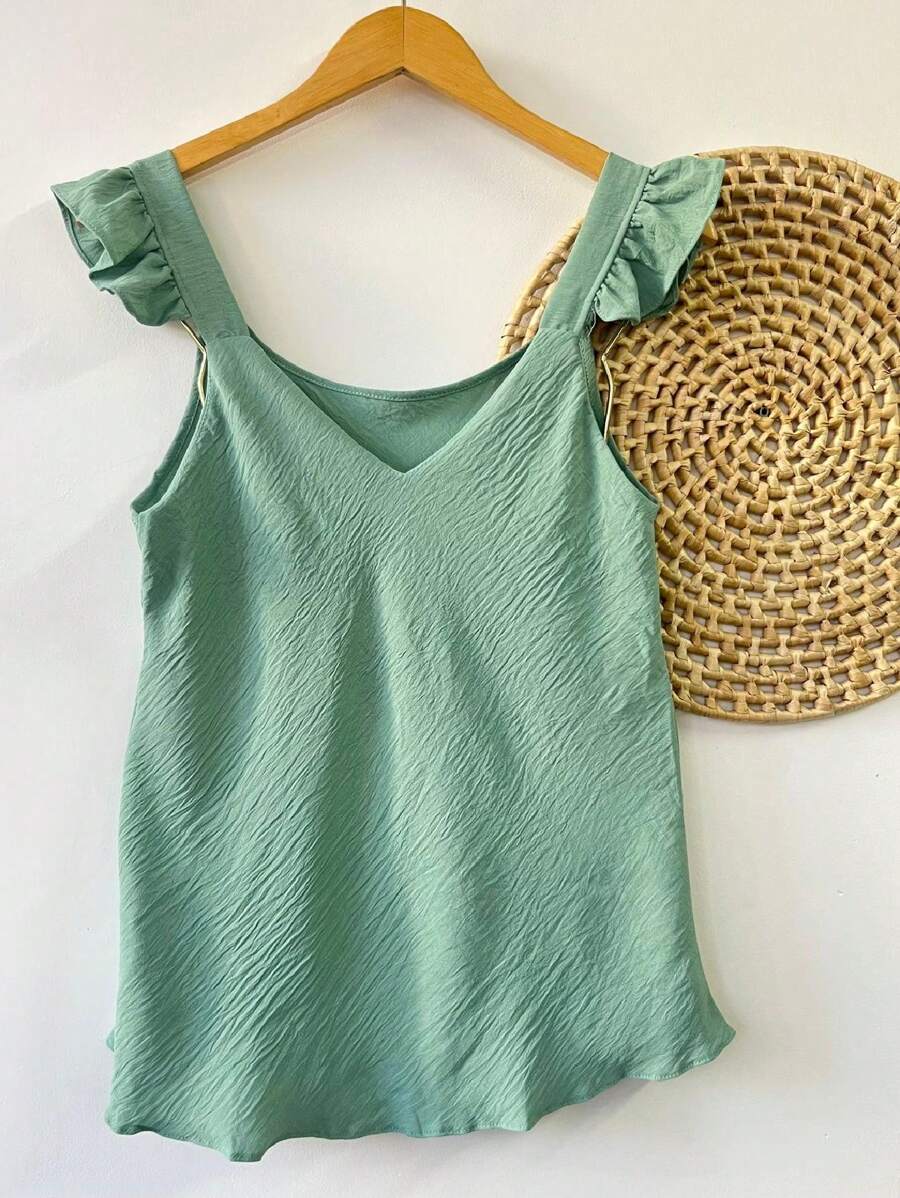 Women Tank Tops & Camis - 薄荷綠 - 查看 1