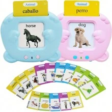 Spanisch & Englisch sprechende Lernkarten für Kleinkinder, Montessori Lernspielzeug mit 224 Sichtwörtern, Sprachspielzeug, sensorische Vorschul-Lern-Geschenke für Kinder, CVC-Wörter, sensorisch, zweisprachig, Kinderkarten, arabische Buchstaben, Kindersensorik