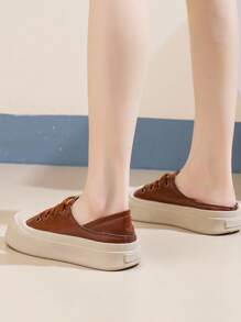 New Fashionable Versatile Casual Sports Shoes, Vintage Style, Retro Vibe, Leisure Women Sneakers, Fashion , Simple, Comfortable, Outdoor Hiking, Running, Anti-Slip, Lightweight, Minimalist, Stylish Women Shoes - Brown - View 7