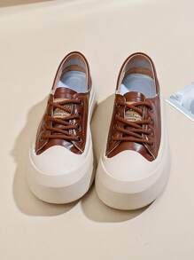 New Fashionable Versatile Casual Sports Shoes, Vintage Style, Retro Vibe, Leisure Women Sneakers, Fashion , Simple, Comfortable, Outdoor Hiking, Running, Anti-Slip, Lightweight, Minimalist, Stylish Women Shoes - Brown - View 1