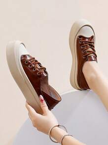 New Fashionable Versatile Casual Sports Shoes, Vintage Style, Retro Vibe, Leisure Women Sneakers, Fashion , Simple, Comfortable, Outdoor Hiking, Running, Anti-Slip, Lightweight, Minimalist, Stylish Women Shoes - Brown - View 5