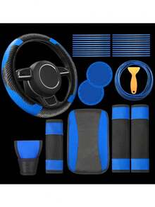 30 Chiếc Bọc Vô Lăng Ô Tô Bao Tay Vai Tay Hộp Đệm Đệm Dòng 30 Bộ - Bộ vô lăng 30 chiếc - Xem 11