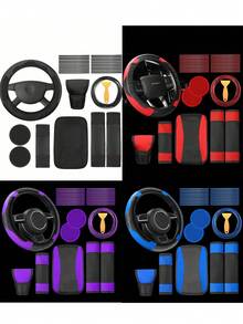 30 Chiếc Bọc Vô Lăng Ô Tô Bao Tay Vai Tay Hộp Đệm Đệm Dòng 30 Bộ - Bộ vô lăng 30 chiếc - Xem 2