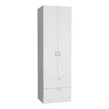Vico 76" High Armoire Wardrove Closet With 2 Drawers, Double Door Cabinet , One Shelf And Hanging Rod, Bedroom Clothes Storage Cabinet Organizer