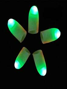 2pcs Flashing Finger Lights, Creative Glow-In-The-Dark Finger Lights Magic Trick Props, Stage & Street Performance Magic Supplies - Multicolor - View 8