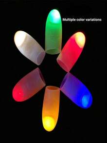 2pcs Flashing Finger Lights, Creative Glow-In-The-Dark Finger Lights Magic Trick Props, Stage & Street Performance Magic Supplies - Multicolor - View 9
