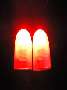2pcs Flashing Finger Lights, Creative Glow-In-The-Dark Finger Lights Magic Trick Props, Stage & Street Performance Magic Supplies - Multicolor - View 10