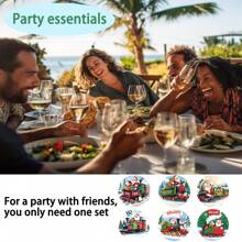 1 bộ/4 cái/6 cái Bộ đế lót ly bùn hình tàu hỏa và chim cánh cụt - Đế lót ly cốc, đế lót ly cà phê - Lý tưởng để trang trí nhà cửa và nhà hàng, Quà tặng sinh nhật hoặc ngày lễ đẹp mắt, Trang trí bàn, Đồ nội thất gia đình, Trang trí lễ hội, Trang trí phòng, Trang trí nhà cửa, Trang trí tiệc theo chủ đề, Trang trí Giáng sinh - Nhiều màu - Xem 8