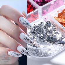 Gold Foil Colorful Nail Sticker Decoration With 6 Colors - 彩色 - 查看 4