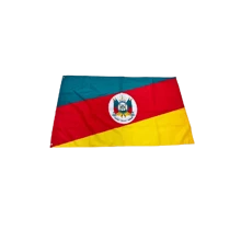 Bandeira Oficial Mastro Rio Grande do Sul 90 x 150 cm Dupla Face com Ilhos - Amarelo - Visão 1