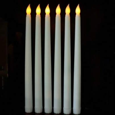 Velas sin llama LED con luz parpadeante, velas de batería con punta para decoración de cumpleaños, boda, Navidad, fiesta de Halloween, candelabros, decoración del hogar, decoración de fiesta, decoración de Halloween, decoración de habitación, decoración de jardín de Halloween como regalo, hadas
