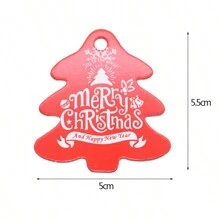100 件圣诞节烘焙吊牌礼品装饰吊牌 DIY 配件吊牌树形留言卡，圣诞礼物，圣诞快乐 - 彩色 - 查看 7