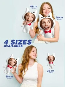 1 Gối Hình Tùy Chỉnh - Gối Có Hình Cá Tính | In một mặt hoặc hai mặt | Chiếc Gối Vui Nhộn Có Ảnh | Quà Tặng Độc Đáo Cho Bạn Trai, Bạn Gái, Bạn Bè | Lý tưởng cho Sinh nhật, Ngày kỷ niệm, Ngày lễ tình nhân, Đám cưới | Gối Mặt Tùy Chỉnh, Búp Bê Hình Ảnh Hoạt Hình | Món Quà Tốt Nhất Cho Các Cặp Đôi, Ngày Của Mẹ, Ngày Của Cha, Giáng Sinh | Hoàn hảo cho trang trí nhà cửa, văn phòng, phòng ngủ, phòng khách | Tuyệt vời cho những người yêu thú cưng, gia đình và bạn bè | Gối chân dung 3D tùy chỉnh, Gối ném nhân vật ảnh, Cá nhân hóa - trắng - Xem 3