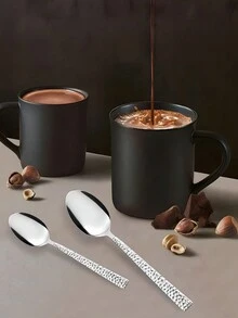 1 件不锈钢锤纹西式餐具套装，5 种款式可选，适合家庭和餐厅使用，厨房用具圣诞礼物 - 彩色 - 查看 3