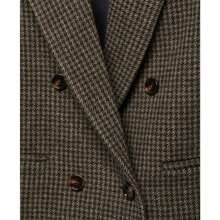 Mango Blazer de lana corto para mujeres - Verde - Ver 4