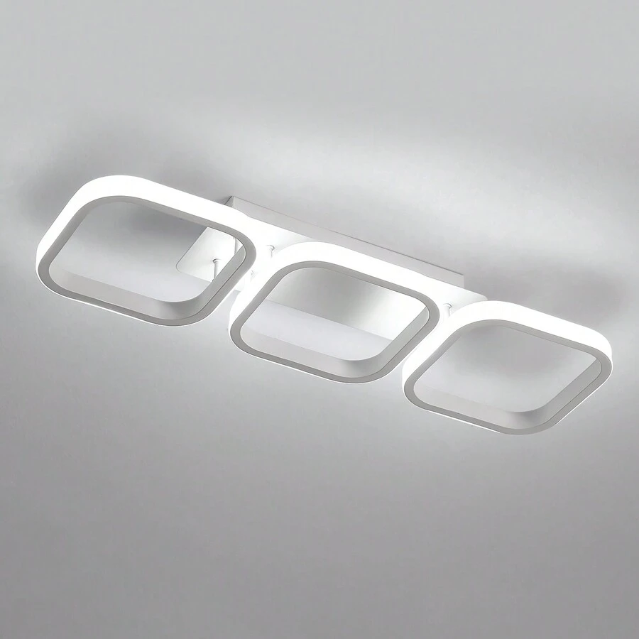 LED Ceiling Light, LED Ceiling Lamp, 32W Square LED Ceiling Modern For Home Living Room Bathroom Kitchen Bedroom 6500K (Cold White Light) - 白色 - 查看 1