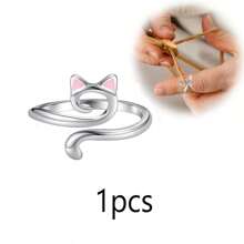 3 件装女式钩针环可调节张力，编织时手指不会受伤 - 多色 - 查看 16