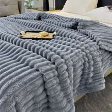 Solid Color Sofa Blanket Counterpane Blanket - Silver - View 13